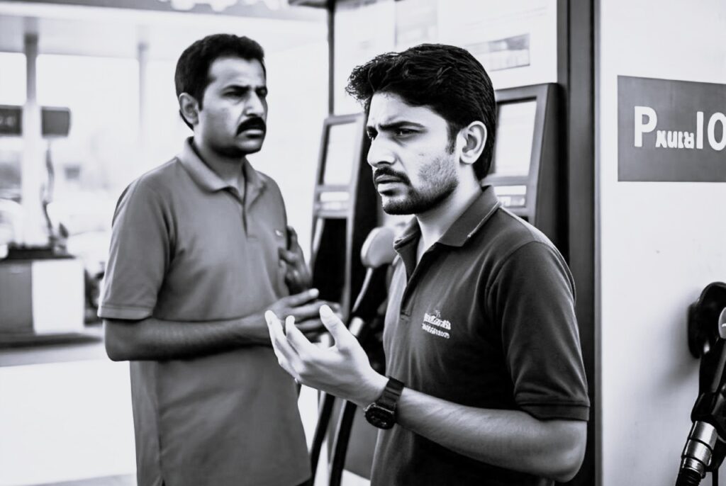a man standing next to another man